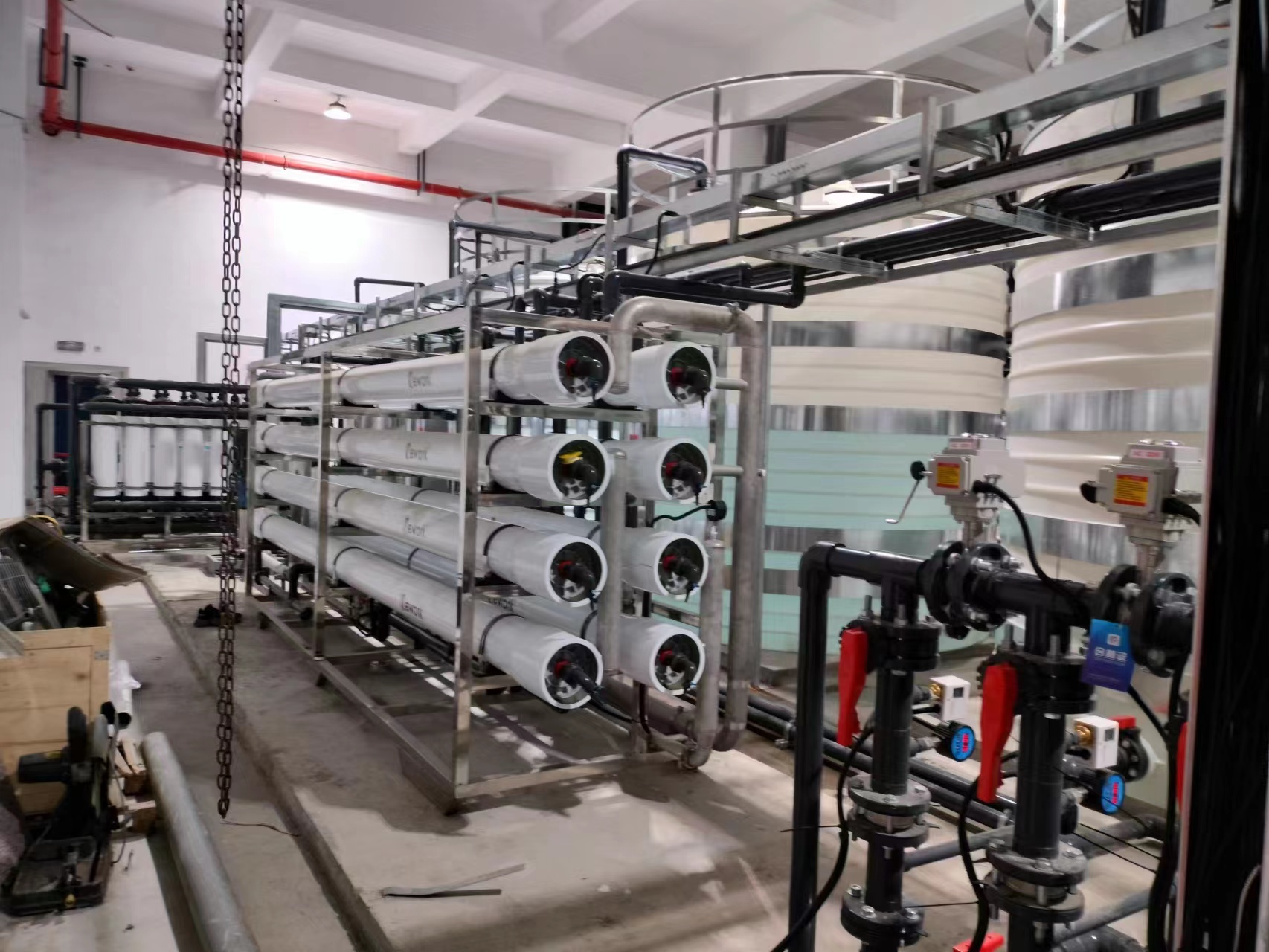 15吨超纯水设备安装完毕 EDI反渗透技设备 